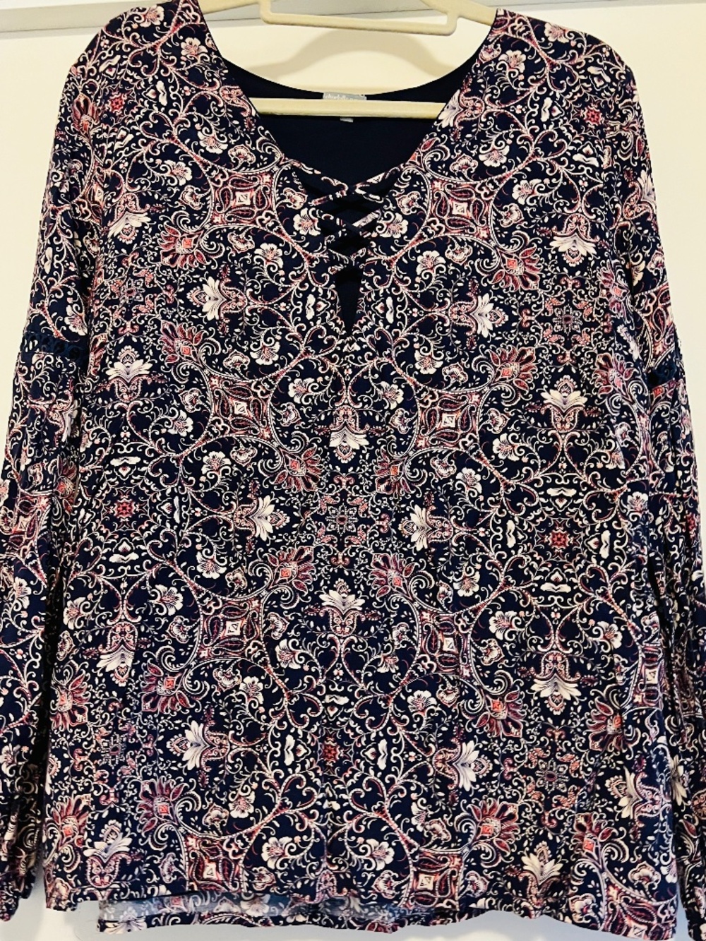 New Charlotte Russe Boho Top~ Flowing, Lined, Long Sleeve